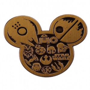 Brand New Extremely Rare Star Wars/Disney Mickey Mouse Pin